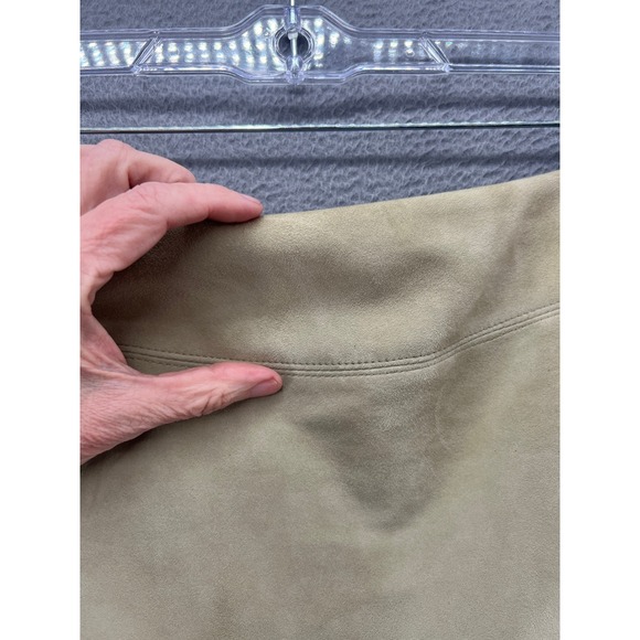 Juliana Skirt Womens 6 Tan Suede Leather Fringe Midi Skirt Boho Western Lined - Picture 3 of 10